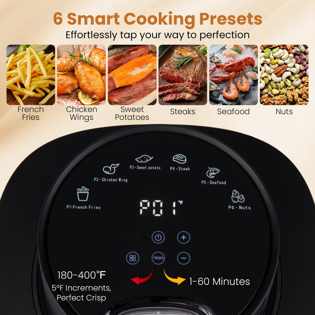 4.7 QT Glass Air Fryer with Steam Frying Mode – My Store