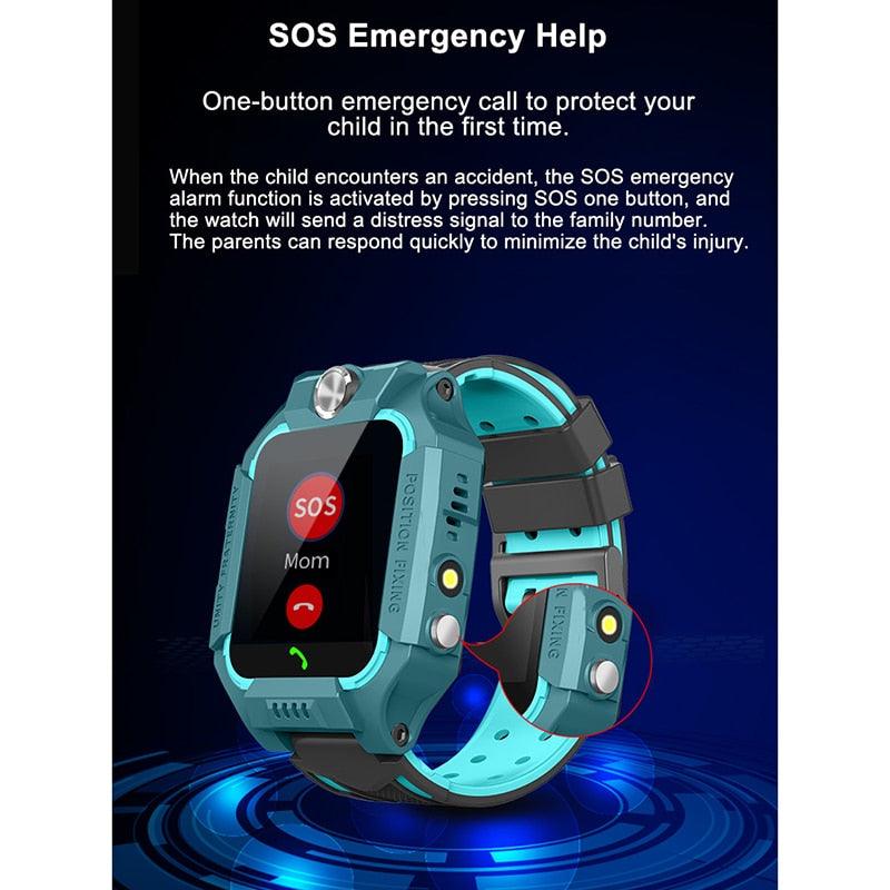 Kids Smart Watch Phone Call Thermometer Wristwatch GPS Locator Kids Smartwatch With Call Games Video Recorder Music Alarm Flashlight Touch Screen Smart Watch For Kids