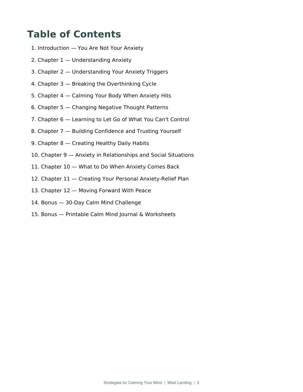 Strategies for Calming Your Mind